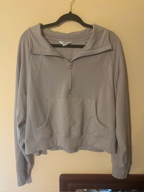Danskin Taupe Half-Zip Pullover Sweatshirt